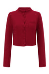 SWAYING/KNIT cashmere stand collar short cardigan SW24RE1T06 red